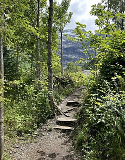 Dernière série d’escalier sur le sentier
