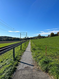 Sentier le long de la voie ferrée