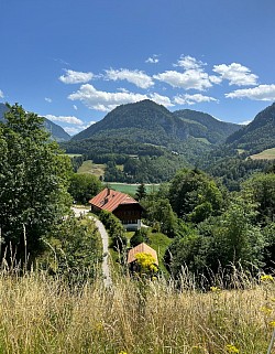 Vue depuis la colline de Montsalvens sur la fin du parcours