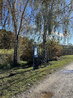 Banc a proximité de l'étang