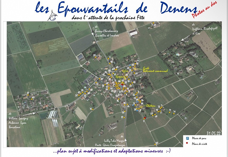 Plan du circuit des épouvantails