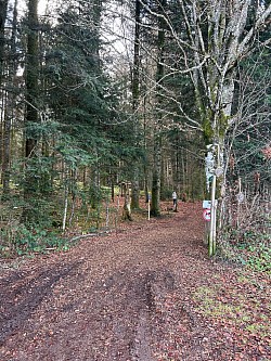 Entrée du sentier à côté du parking 🅿️